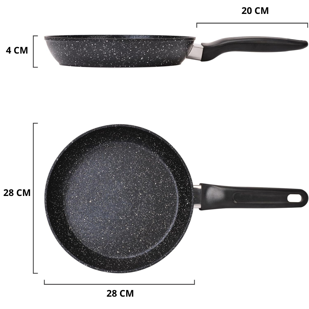 Koekenpan 28cm - Antiaanbak - PFAS vrij